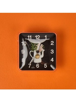 UltraNova Kare Mıknatıslı Buzdolabı Saati, Çok Renkli, 30x40 cm, Klasik Stil