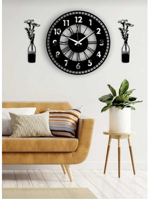 Salon-Oda-Iş Yeri Hediyesi Kaliteli Duvar Saati Çok Şık Tasarım