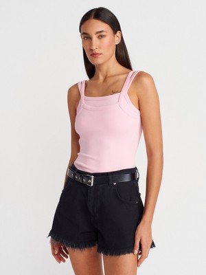 21105 Çift Askılı Atlet-Toz Pembe