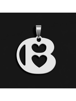 TabiTela 925 Ayar gümüş kolye Harf B   SM6010