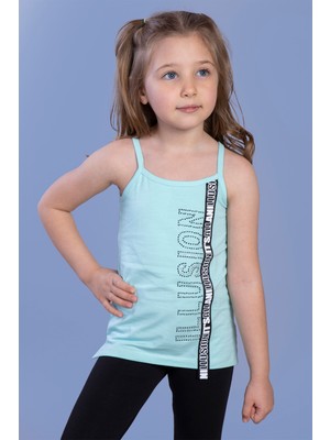 Toontoy Kız Çocuk Illusion Baskılı Şerit Aksesuarlı Atlet