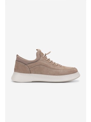 Valmenti Erkek Hakiki Deri Vizon Nubuk Sneakers & Spor Ayakkabı 298 VAL-9169-F412 Erk Ayk Y25 Vızon Nbk