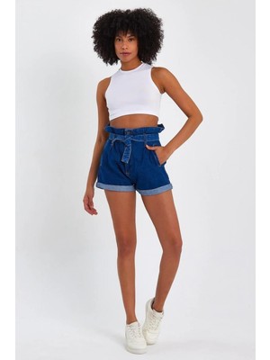 Alexandergardı Özel Koleksiyon Bağlamalı Denim Şort (4013K)
