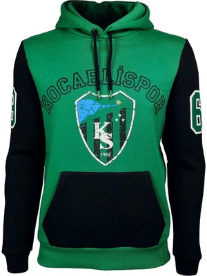 Kocaelispor Lisanslı Kapüşonlu Sweatshirt Yeşil-Siyah