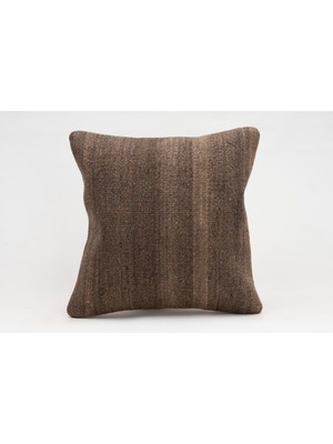 El Yapımı Kilimden Yapılmış Vintage Kırlent Kılıfı, Yün, 40X40 cm