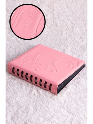 Nobbystar 68 Fotoğraf Kapasiteli Spiralli Pembe Instax Polakart Fotoğraf Albümü