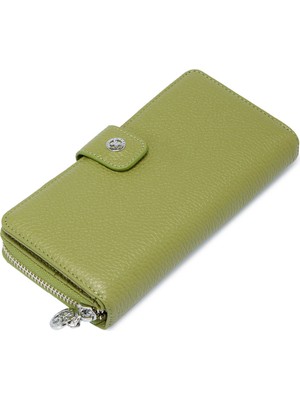 Tergan  Yeşil Hakiki Deri Kadın Cüzdan - S1CB00005789-G8Z