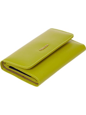 Tergan Yeşil Hakiki Deri Kadın Cüzdan - S1CB00005730-T2K