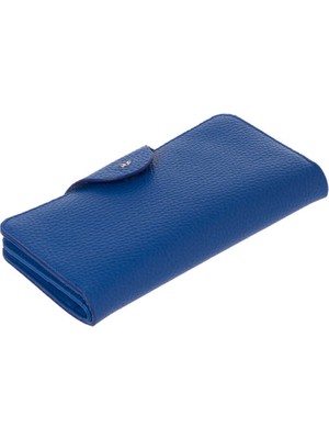 Tergan  Mavi Hakiki Deri Kadın Cüzdan - S1CB00005767-L5F