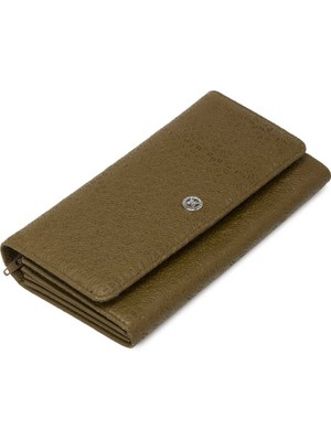 Tergan  Yeşil Hakiki Deri Kadın Cüzdan - S1CB00005787-T7N