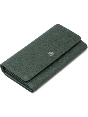 Tergan  Yeşil Hakiki Deri Kadın Cüzdan - S1CB00005787-I5T