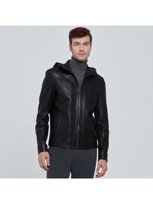 Tergan Siyah Hakiki Deri Erkek Hakiki Deri Mont - E22KDM310328-Q4O