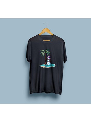 Oversize Erimiş Kardan Adam Tasarım Unisex T-Shirt