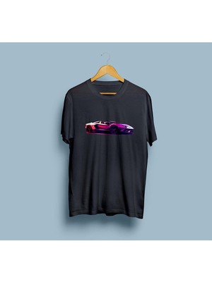 Oversize Lamborghini Aventador Tasarım Unisex T-Shirt