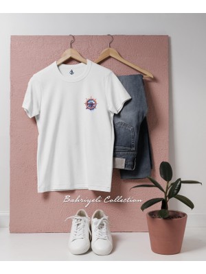 Oversize Gemi Dümeni Tasarımlı Unisex T-Shirt