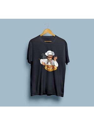 Oversize Aşçı / Şef Baskılı Unisex T-Shirt