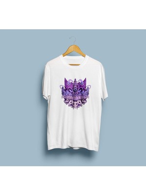 Oversize Lavender Town / Iskelet Şehri Tasarım Unisex T-Shirt