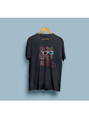 Oversize Crazy Katz Tasarım Unisex T-Shirt