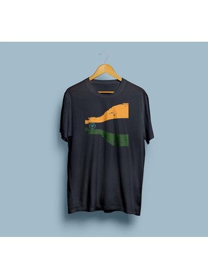Oversize Hindistan Bayrağı Tasarım Unisex T-Shirt