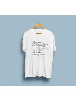 Oversize Küçük Prens Yazı Tasarım Unisex T-Shirt