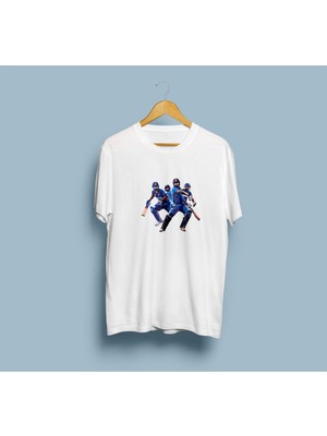 Oversize Cricket Oyuncuları Tasarım Unisex T-Shirt