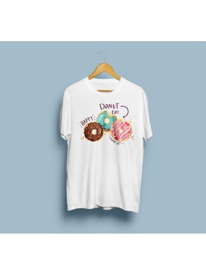 Oversize Donut Day Tasarım Unisex T-Shirt