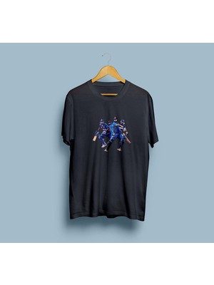 Oversize Cricket Oyuncuları Tasarım Unisex T-Shirt
