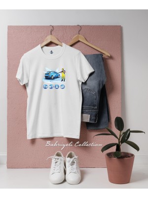 Oversize Car Wash _ Oto Yıkama Tasarımlı Unisex T-Shirt