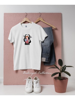 Oversize Stranger Things Cartoon Tasarımlı Unisex T-Shirt
