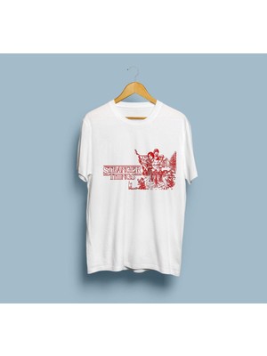Oversize Stranger Things Karakterler Tasarım Unisex T-Shirt