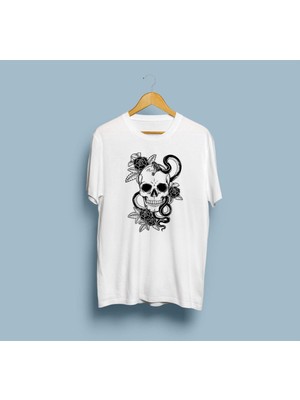 Oversize Kuru Kafa Desenli Unisex T-Shirt