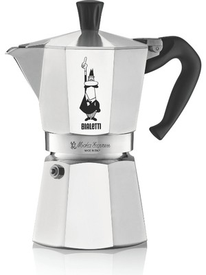 Bialetti Moka Pot Express 4 Cup Gri Renkli Alüminyum Kahve Demleme Cihazı Kompakt Tasarım