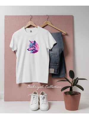 Oversize Neon Kurt Illüstrasyonu Tasarımlı Unisex T-Shirt