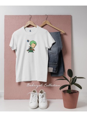 Oversize Green-Haired One Piece Character Tasarımlı Unisex T-Shirt