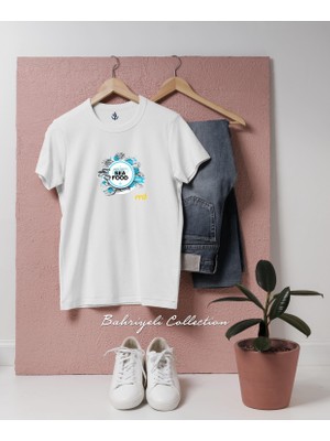 Oversize Günlük Taze Deniz Yemeği Tasarımlı Unisex T-Shirt