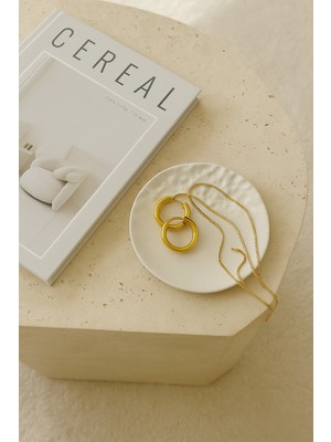 Doğal Dalga Dokulu El Yapımı Dekoratif Tabak