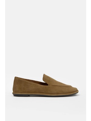 Moose Camel Süet Hakiki Deri Kadın Loafer