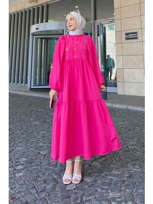 Yazlık Elica Elbise Pembe