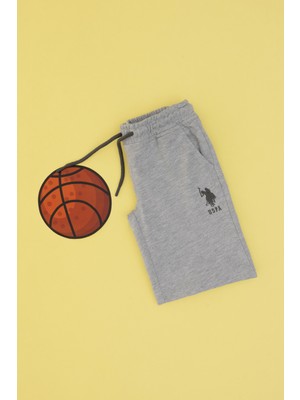 U.S. Polo Assn. Erkek Çocuk Gri Melanj ORME CAPRI BERMUDA 50298050-VR086