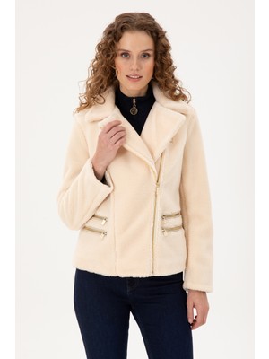 U.s. Polo Assn. Kadın Ekru Deri Mont-Kaban 50297227-VR019