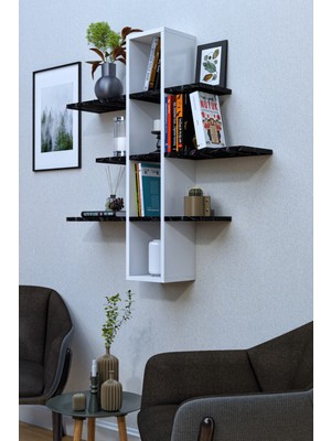 Moka Park AVM Yaz Kitaplık Duvara Monte Dekoratif Raf