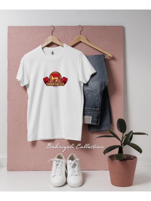 Bahriyeli Collection Oversize Spartacus Logo Gym Fitness Tasarımlı T-Shirt