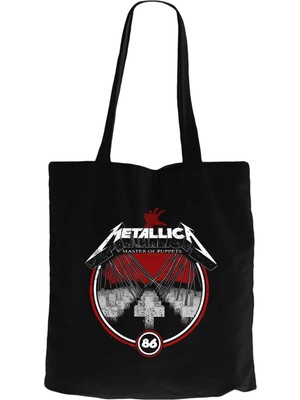 Metallica Master Of Puppets Albums Siyah Kanvas Bez Çanta