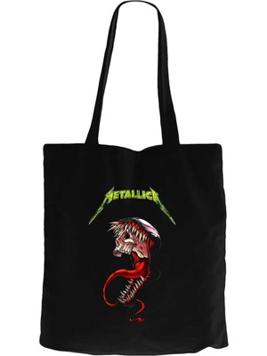 Metallica Venom Siyah Kanvas Bez Çanta