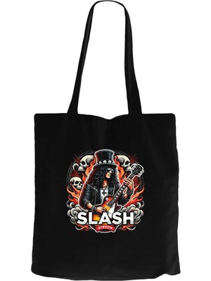 Slash Gibson Siyah Kanvas Bez Çanta