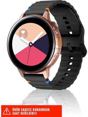 Samsung Galaxy Watch Active / Galaxy Watch Active 2 40/44MM Uyumlu Wave Silikon Kordon 20MM