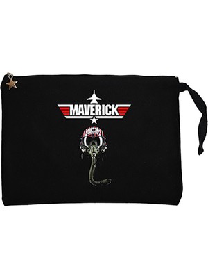 Top Gun Helmet Siyah Clutch Astarlı Cüzdan / El Çantası