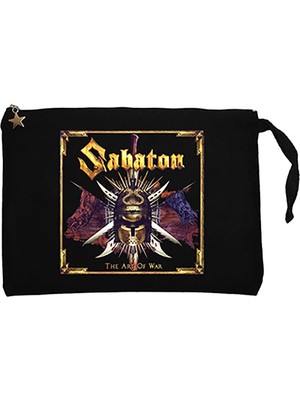 Sabaton The Art Of War Siyah Clutch Astarlı Cüzdan / El Çantası