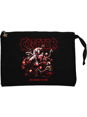 Kreator Pleasure To Kill Siyah Clutch Astarlı Cüzdan / El Çantası
