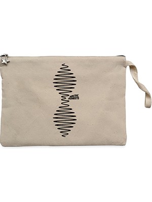 Arctic Monkeys Wave Krem Clutch Astarlı Cüzdan / El Çantası
